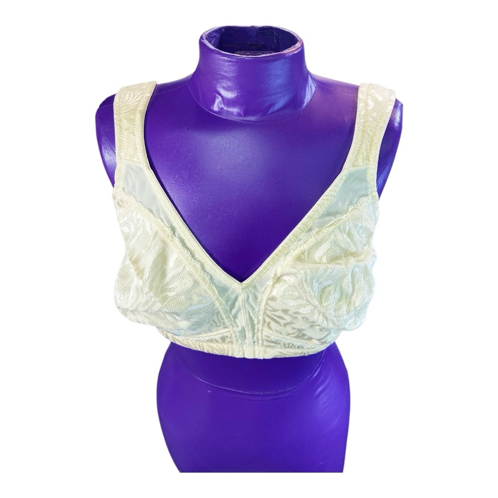 Wingslove Beige Floral Patterned Wide Strap Full Coverage Bra 36DD